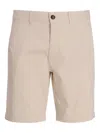 Hugo Boss Cotton Chino Shorts In Neutral
