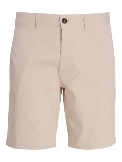 Hugo Boss Cotton Chino Shorts In Neutral