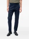 Hugo Boss Cotton Chino Trousers In Blue