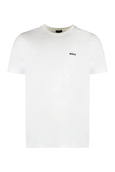 Hugo Boss Cotton Crew-neck T-shirt In White