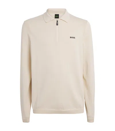 Hugo Boss Cotton Ever-x Polo Shirt In White