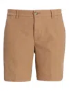 Hugo Boss Slim-fit Shorts In Stretch-cotton Gabardine In Multi