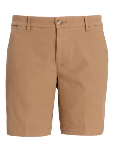 HUGO BOSS COTTON FLAT-FRONT SHORTS