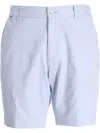 Hugo Boss Cotton Gabardine Shorts In Blue