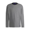 Hugo Boss Cotton-jersey Loose-fit T-shirt With Horizontal Stripe In Multi