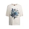 Hugo Boss Cotton-jersey Oversized-fit T-shirt With Seasonal Artwork In White