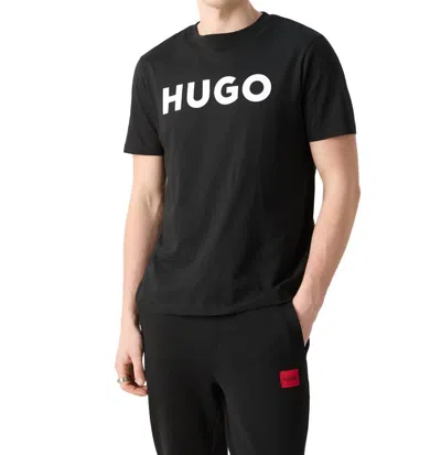 Hugo Boss Cotton Jersey Regular Fit T-shirt In Smooth Black