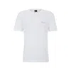Hugo Boss Cotton-jersey Regular-fit T-shirt With Carabiner Artwork In White