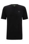 Hugo Boss Cotton-jersey Regular-fit T-shirt With Carabiner Artwork In Black