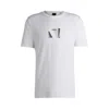 Hugo Boss Cotton-jersey Regular-fit T-shirt With Carabiner Artwork In White