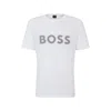 HUGO BOSS COTTON-JERSEY REGULAR-FIT T-SHIRT WITH MESH LOGO