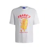 Hugo Boss Cotton-jersey Regular-fit T-shirt With Seasonal Artwork In White