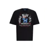 Hugo Boss Cotton-jersey Regular-fit T-shirt With Seasonal Graphics In Black