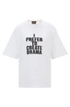 Hugo Boss Cotton-jersey Regular-fit T-shirt With Slogan Print In White