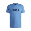 Hugo Boss Rn Mens Center Logo T-shirt In Blue
