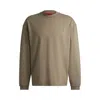 Hugo Boss Cotton-jersey Relaxed-fit T-shirt With Logo Print In Brown