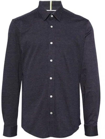 Hugo Boss Cotton-jersey Shirt In Blue