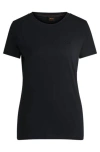 Hugo Boss Cotton-jersey Slim-fit T-shirt With Tonal Logo In Blue