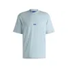 Hugo Boss Cotton-jersey T-shirt With Blue Logo Patch In Blue
