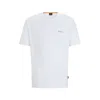 Hugo Boss Cotton-jersey T-shirt With Decorative Reflective Artwork In White