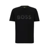 HUGO BOSS COTTON-JERSEY T-SHIRT WITH DECORATIVE REFLECTIVE HOLOGRAM LOGO