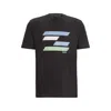 Hugo Boss Cotton-jersey T-shirt With Flag-inspired Artwork In Dark Grey