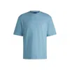 Hugo Boss Cotton-jersey T-shirt With Happy Hugo Logo In Blue