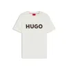 Hugo Boss Cotton-jersey T-shirt With Herringbone Logo In White
