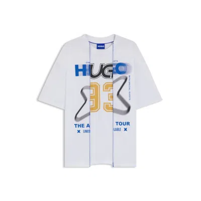 Hugo Boss Cotton-jersey T-shirt With Layered Effect In White