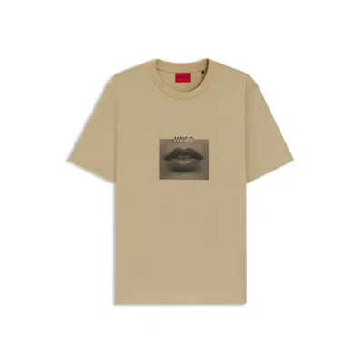 Hugo Boss Cotton-jersey T-shirt With Lip Artwork