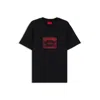 Hugo Boss Cotton-jersey T-shirt With Lip Artwork In Black