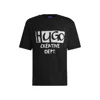 Hugo Boss Cotton-jersey T-shirt With Logo Artwork In Black
