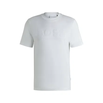 Hugo Boss Cotton-jersey T-shirt With Logo Artwork In White