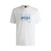 Hugo Boss Graphic Print Crew Neck Short Sleeve T-shirt In White
