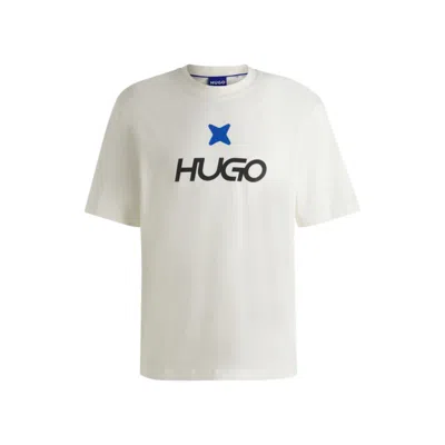 Hugo Boss Cotton-jersey T-shirt With Logo Artwork In White