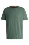 Hugo Boss Cotton-jersey T-shirt With Logo Detail In Light Green