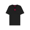 Hugo Boss Diragolino Coordinating Contrast Box Logo T-shirt In Black In Black