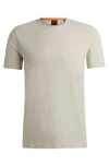 Hugo Boss Tales Mens Cotton-jersey T-shirt With Logo Patch In Dark Blue 404