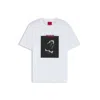 Hugo Boss Cotton Jersey T-shirt With Mixed-print Logo In White