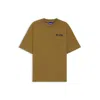 Hugo Boss Cotton Jersey T-shirt With Mixed-print Logo In Green