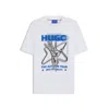 Hugo Boss Cotton-jersey T-shirt With Music-inspired Artwork In Multi