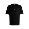 Hugo Boss Cotton-jersey T-shirt With New-season Logo Story In Black