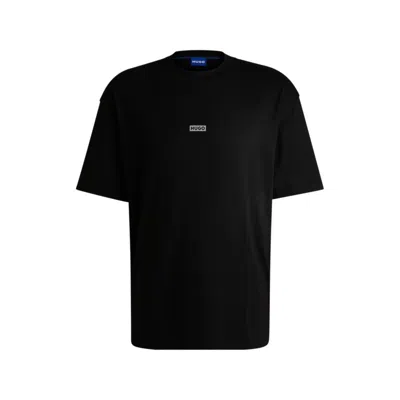 Hugo Boss Cotton-jersey T-shirt With New-season Logo Story In Black