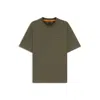 Hugo Boss Cotton-jersey T-shirt With Patterned Collar In Green