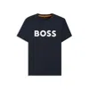 Hugo Boss Cotton-jersey T-shirt With Rubber-print Logo In Black