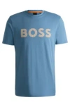 Hugo Boss Contrast Signature Logo T-shirt In Blue