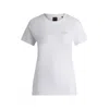 Hugo Boss Cotton-jersey Slim-fit T-shirt With Logo Detail In White