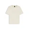 Hugo Boss Cotton-jersey T-shirt With Structured Logo In White