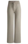Hugo Boss Cotton-jersey Tracksuit Bottoms With Double B Monogram In Light Grey