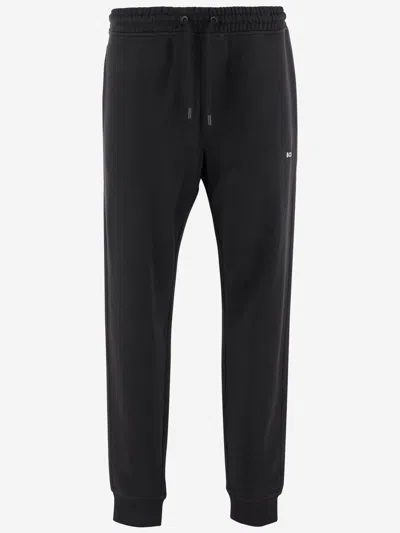 Hugo Boss Cotton Jogging Pants With Logo In Blue